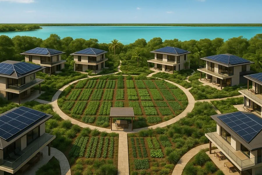 Farm-to-table pavilion concept render