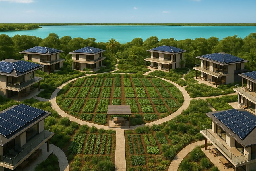 Bacalar Farm and Villa Retreat concept render